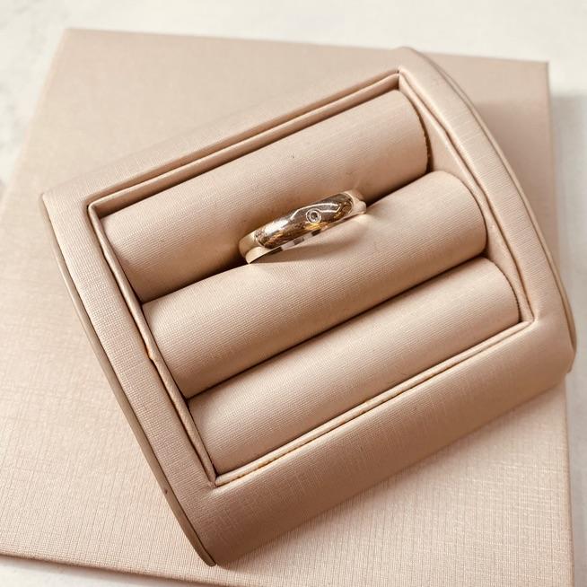 ALIANÇA PRATA 925 LISA ZIRCONIA 4MM