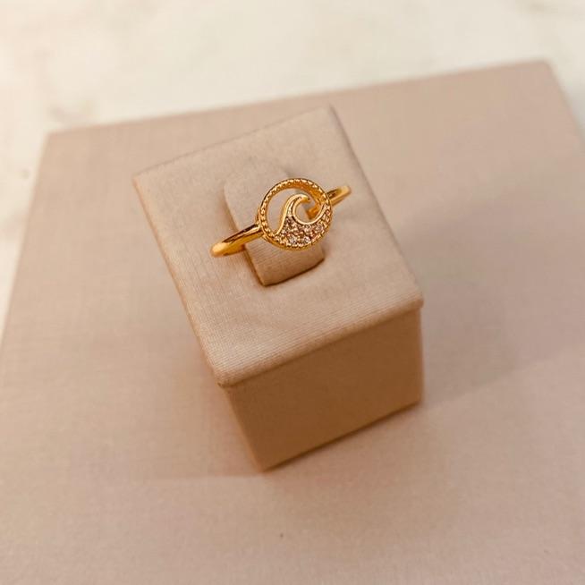 AN OURO CIRCULO ONDA MICRO CRAVEJADO