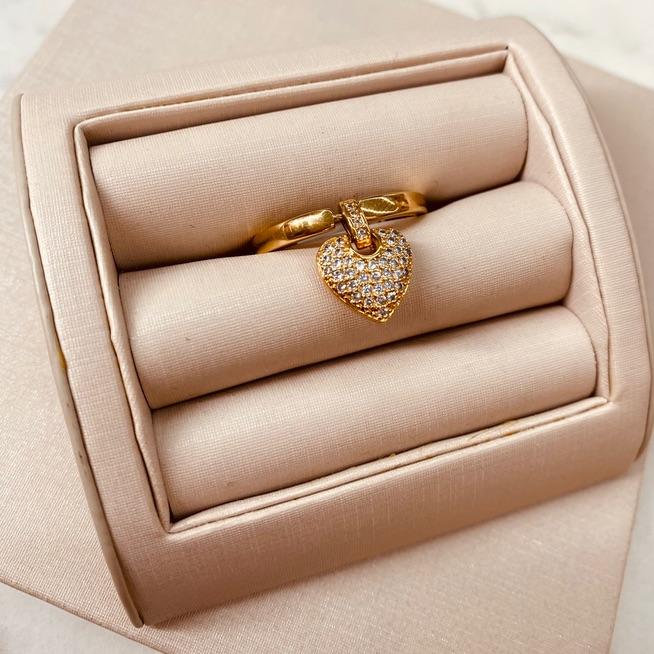 AN OURO PG CORAÇÃO CRAVEJADO