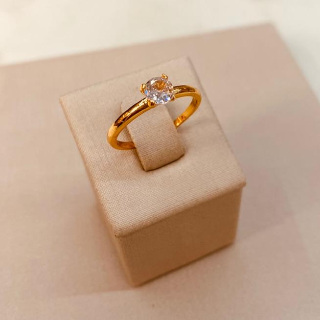 AN OURO SOLITÁRIO CAIXA BAIXA 5MM