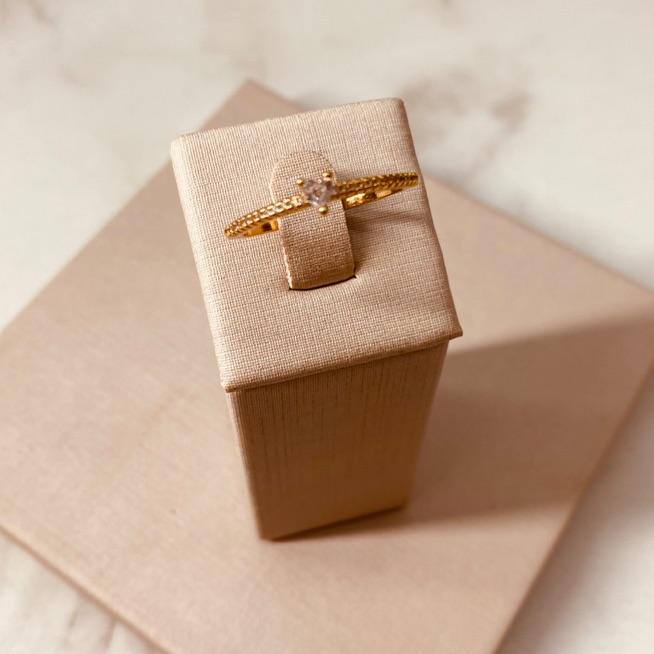 AN OURO SOLITÁRIO CORAÇÃO ARO MICRO CRAVEJADO