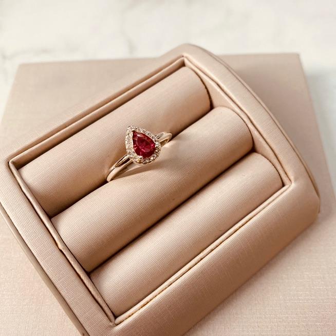 AN PRATA GOTA RUBI MICRO CRAVEJADO