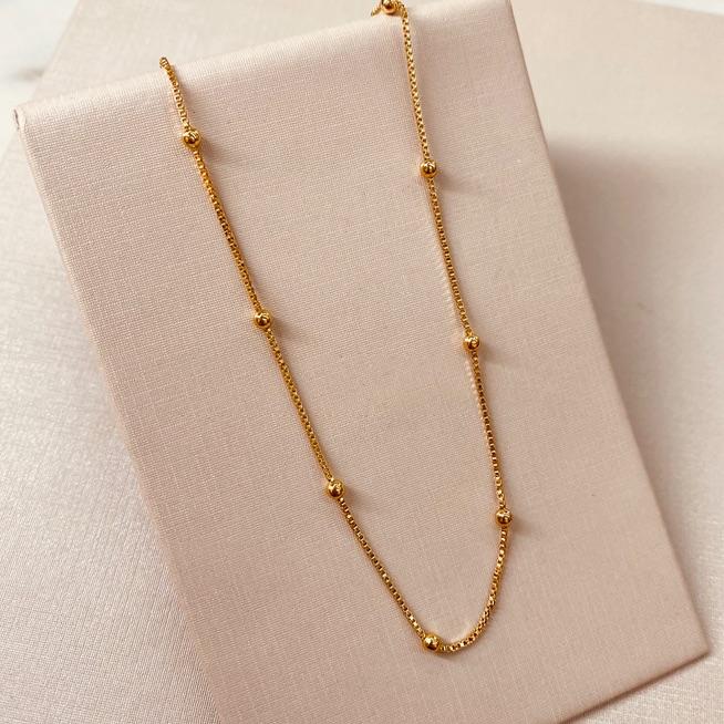 CR OURO VENEZIANA BOLINHAS 35CM