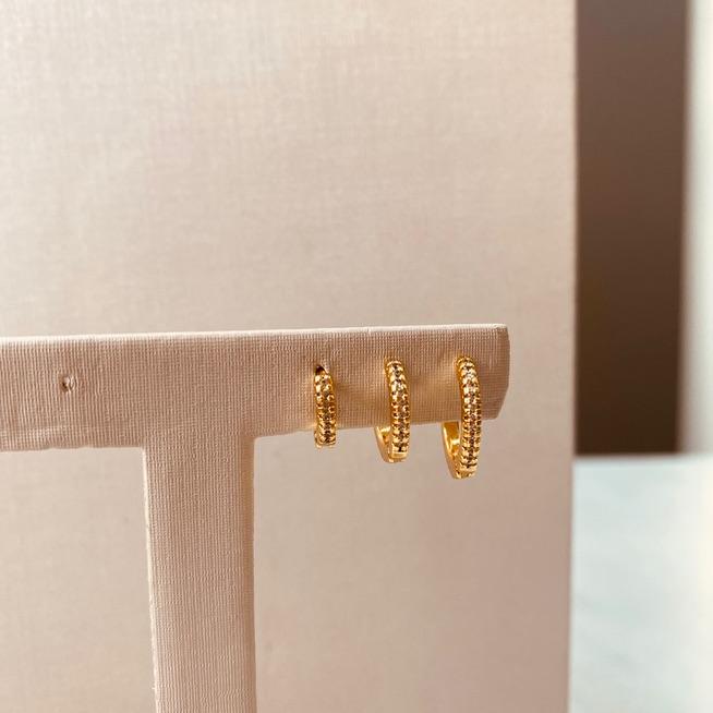 TR OURO ARGOLA FINA MICRO CRAVEJADA