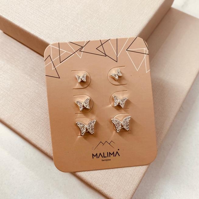 TR PRATA BORBOLETA MICRO CRAVEJADA