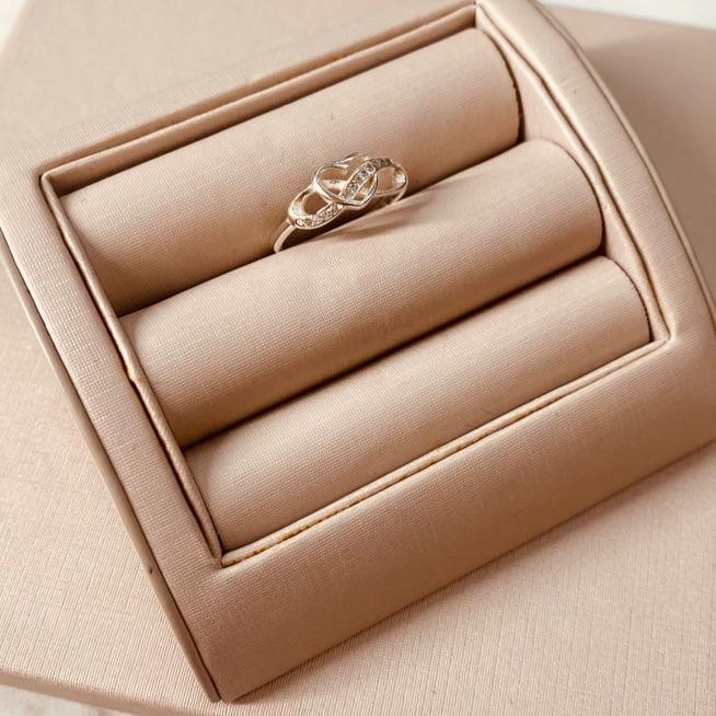 AN PRATA CORAÇÃO E INFINITO CRAVEJADO TRANSPASSADOS