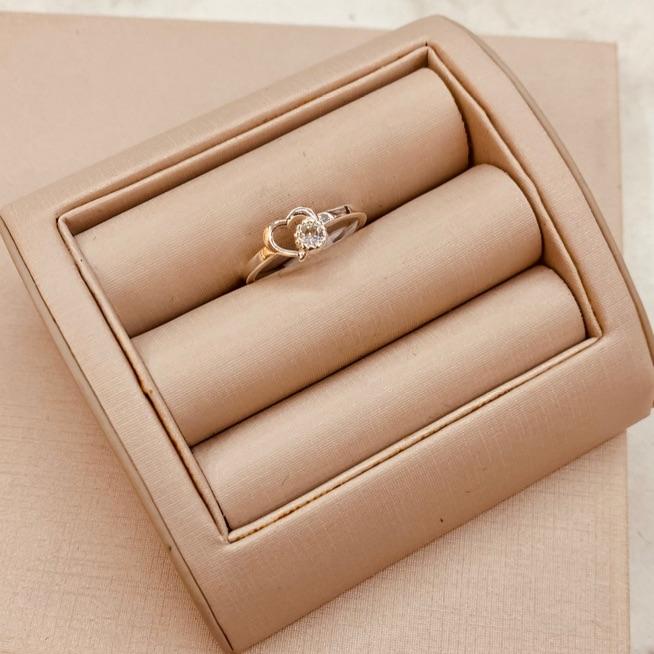 AN PRATA CORAÇÃO PONTO ZIRCONIA