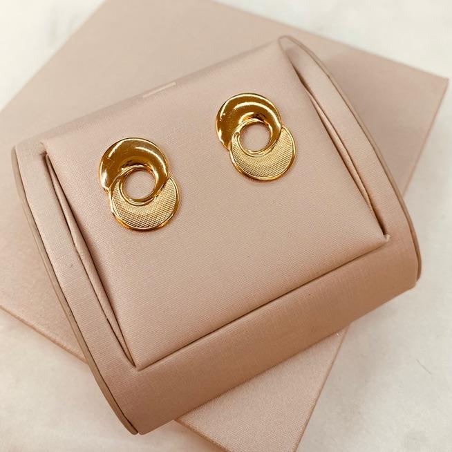 BR OURO CIRCULOS LISO E DETALHADO