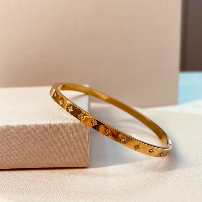 BRAC STEEL PREMIUM OURO ESTRELA ZIRCONIA