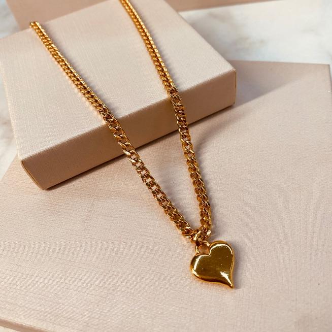 CL OURO GROUMET CORAÇÃO