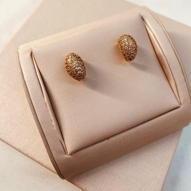 BR OURO ARGOLA CRAVEJADA