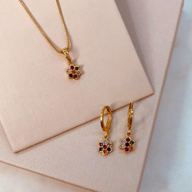 CJ OURO FLOR COLOR INFANTIL