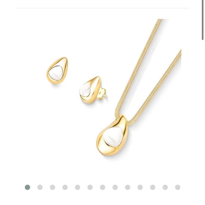 CJ OURO MOVIMENTO PORCELANA PEROLIZADA