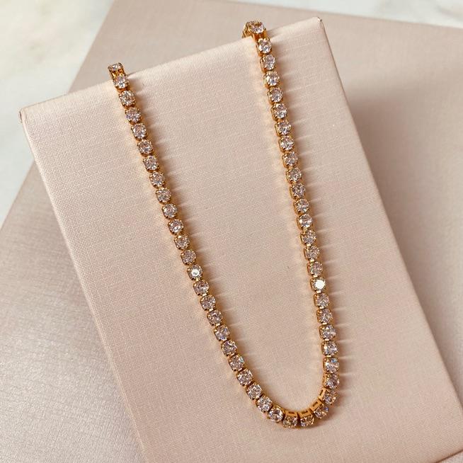 CK OURO RIVIERA CRISTAL 3MM