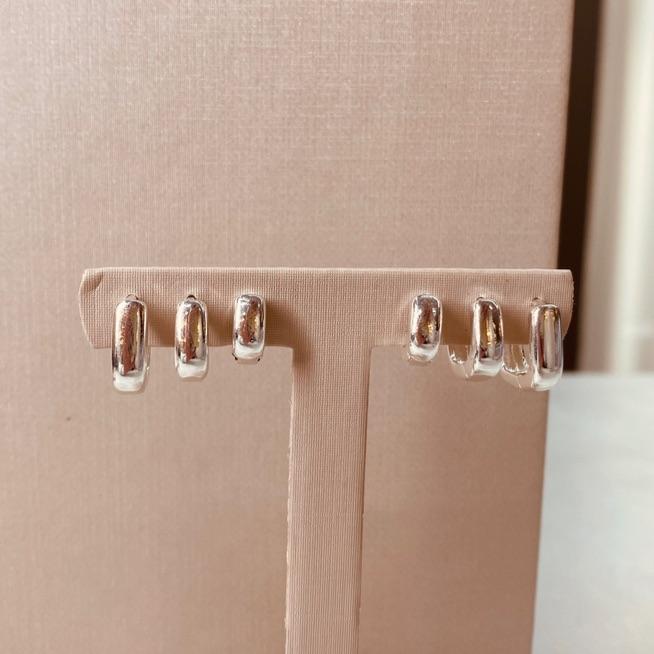 TR PRATA ARGOLA QUADRADA LISA GROSSA