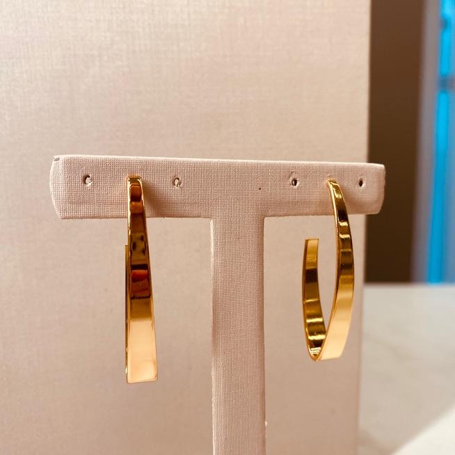 BR OURO ARGOLA LISA OVAL