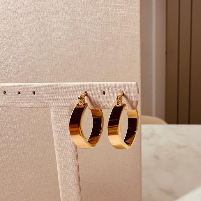 BR OURO ARGOLA TULIPA FINA