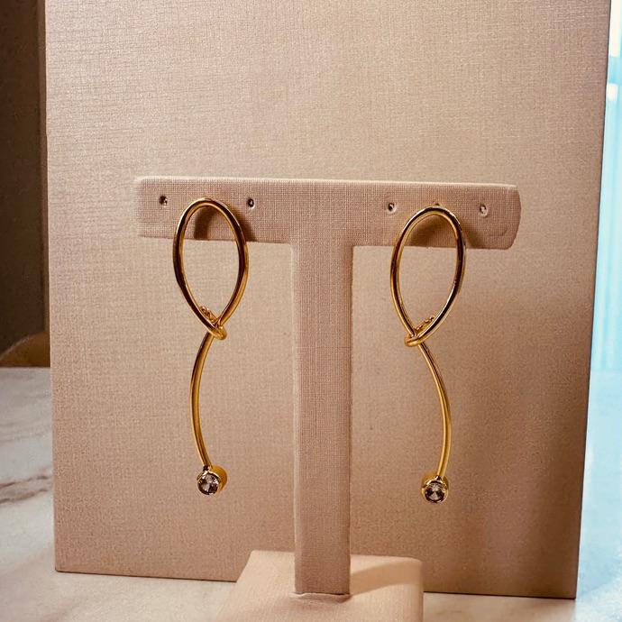 BR OURO NÓ E ZIRCONIA NA PONTA