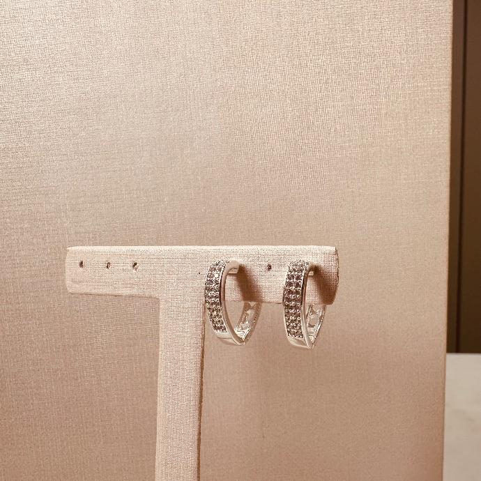 BR PRATA ARGOLA 2 FILEIRAS MICRO CRAVEJADAS