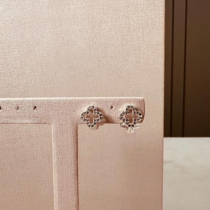 BR PRATA ARGOLA VAN CLEEF VAZADO MICRO CRAVEJADO