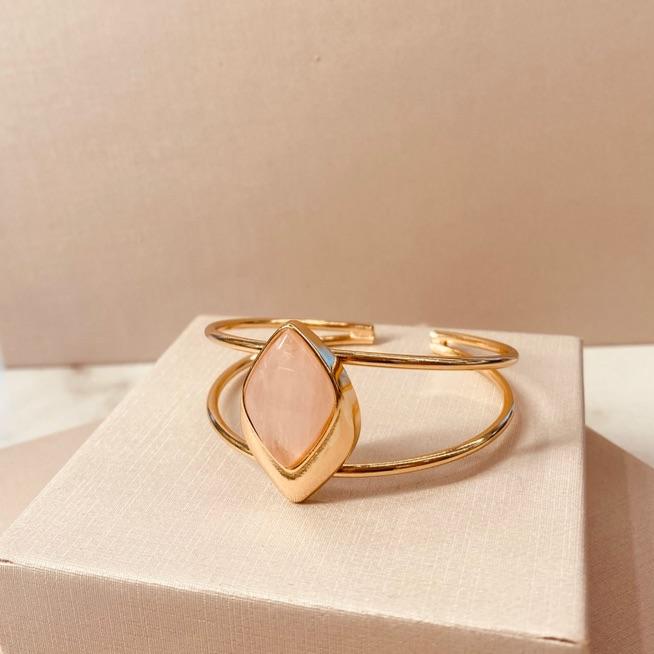 BRAC OURO QUARTZO ROSA