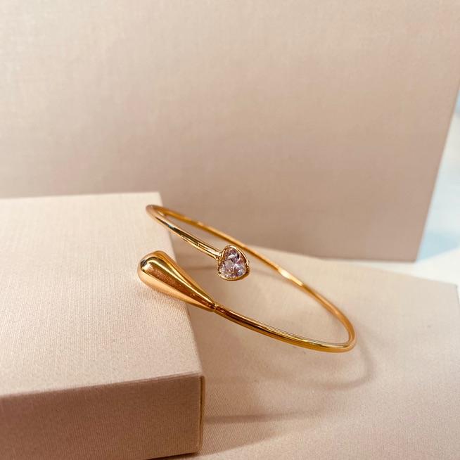 BRAC OURO GOTA E GOTA ZIRCONIA