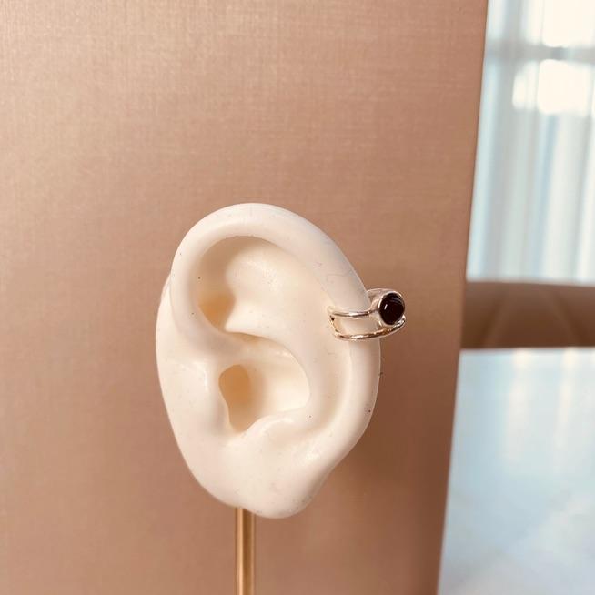 PIERCING PRATA AGATA PRETA